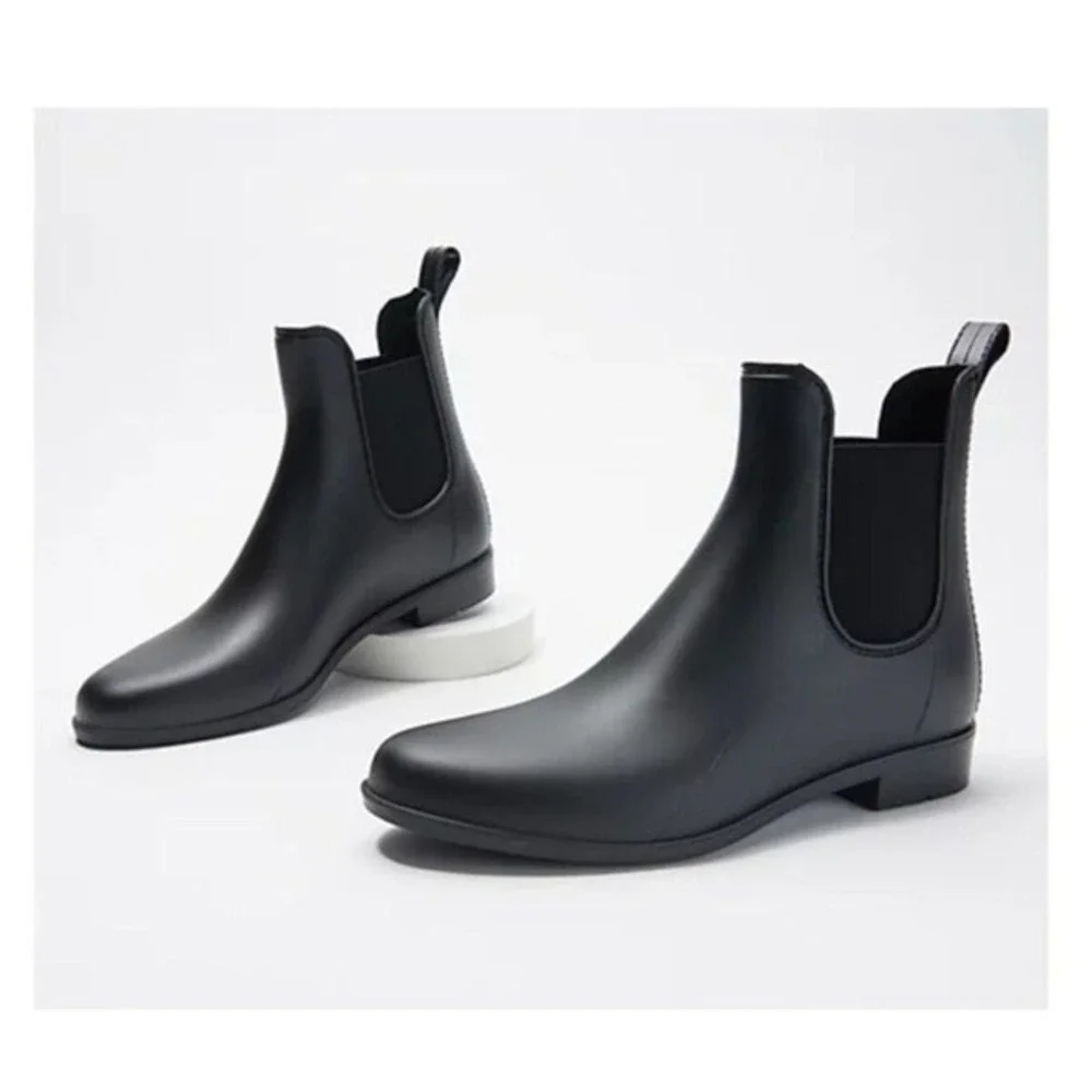 Jeffrey Campbell PLAY Forecast 2 Matte Black Chelsea Rainboots Size 8 Waterproof